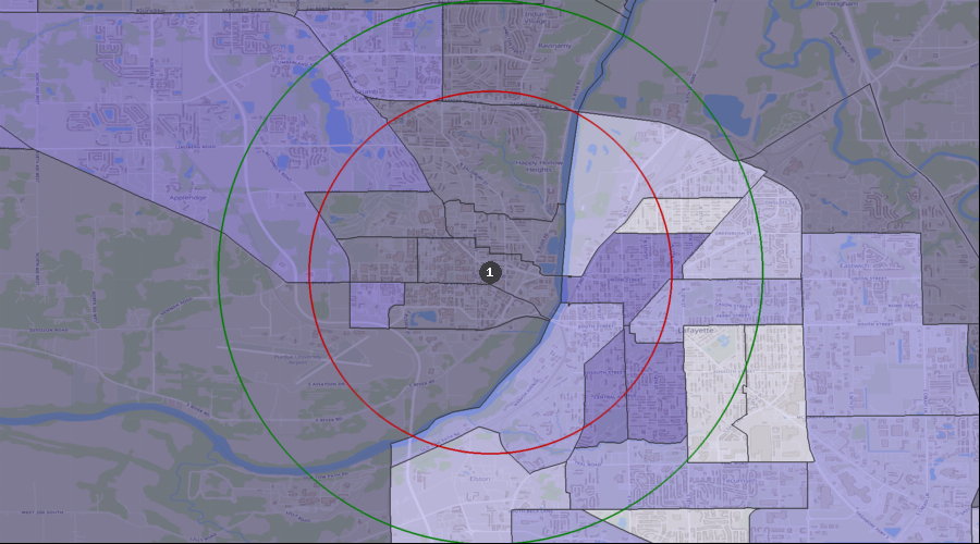 West Lafayette, Indiana - Percentage of the Population Visiting a Dentist in the Last 12 Months